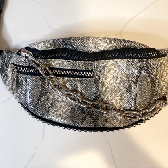 Python Print Fanny Sling Bag w/ Metal Hardware - Picture 2 of 4